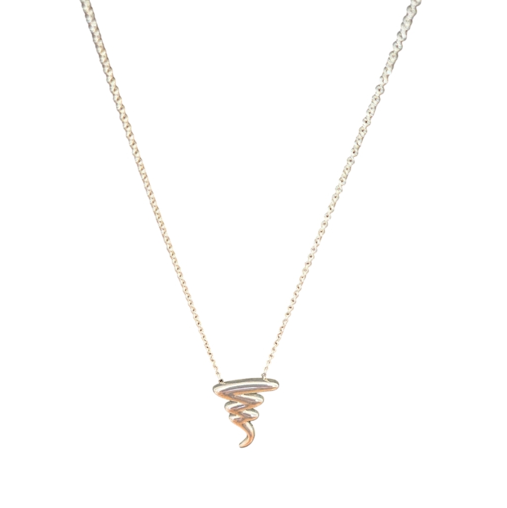 Tiffany & Co. Paloma Picasso Zig Zag sterling silver necklace.